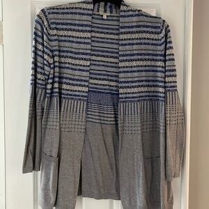 Blue and gray sweater cover